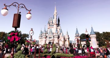 Walt Disney World Cinderella Castle at Christmas Time