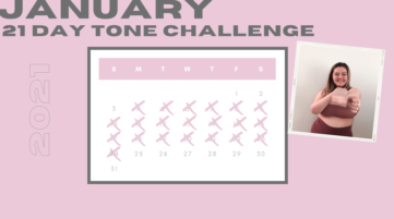 Blog header with january calendar and workout photo